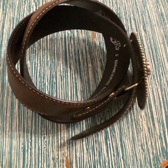 Nocona Men’s Jeweled Cross w/Braided Edges Leather/Silver Western/Cowboy Belt - Picture 11 of 13